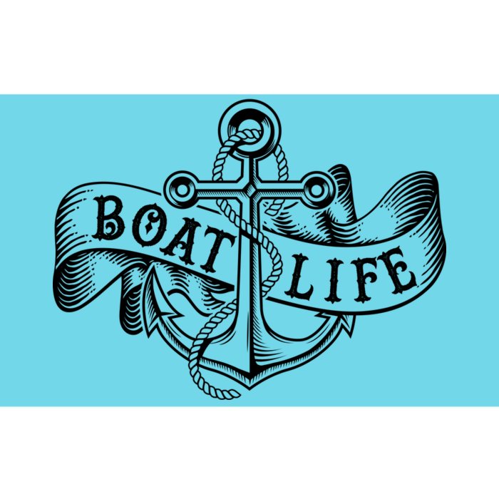 Vintage Boat Life Tattoo Bumper Sticker