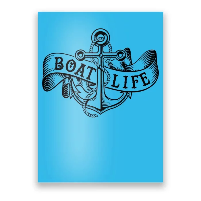 Vintage Boat Life Tattoo Poster