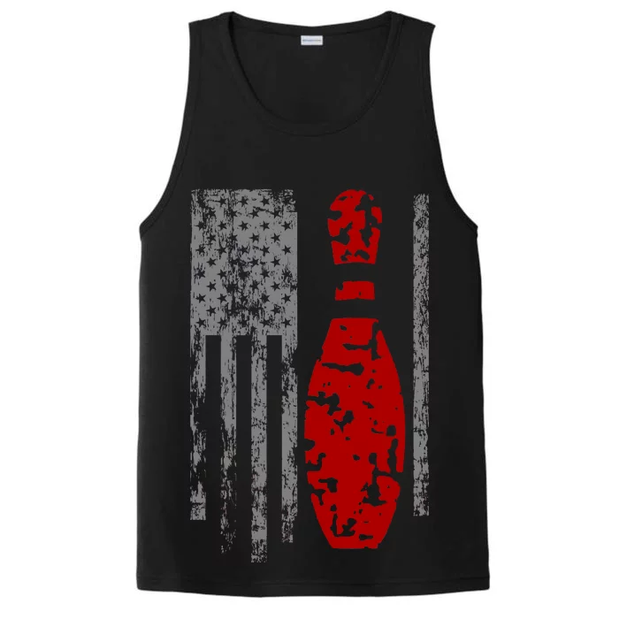 Vintage Bowling American Flag Performance Tank