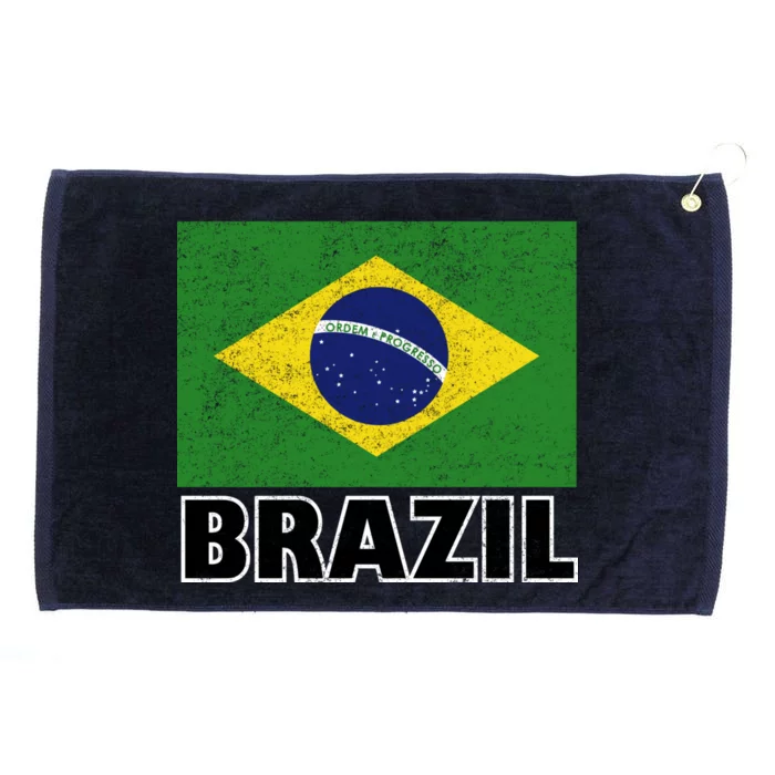 Vintage Brazil Flag Grommeted Golf Towel