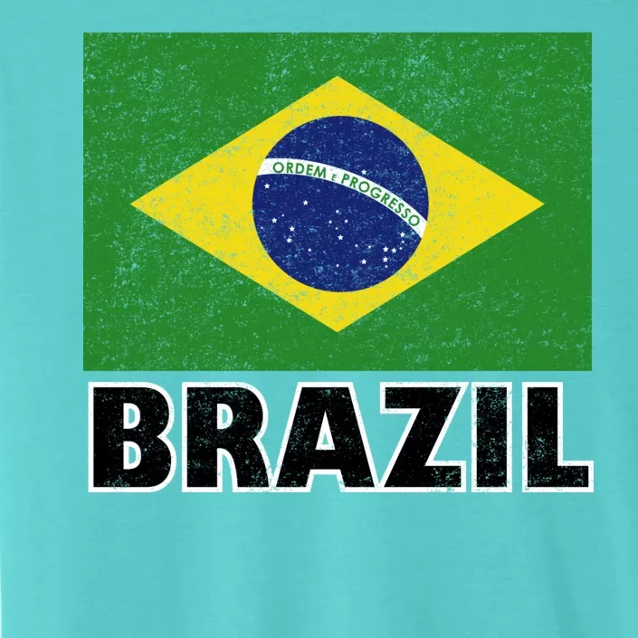 Vintage Brazil Flag ChromaSoft Performance T-Shirt