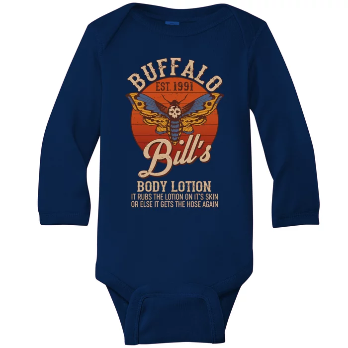 Vintage Buffalo Bill's Body Lotion Est 1991 Silence Of the Lambs Baby Long Sleeve Bodysuit