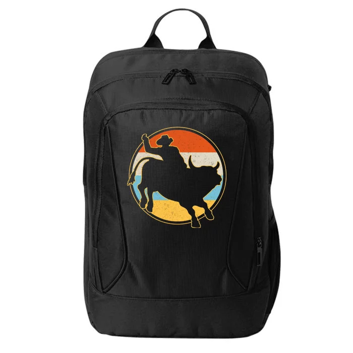 Vintage Bull Riding Rodeo City Backpack