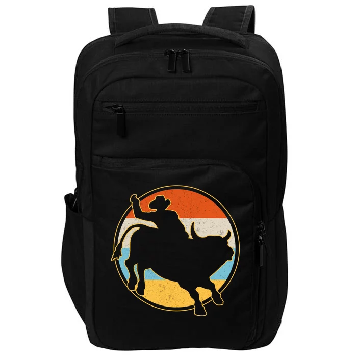 Vintage Bull Riding Rodeo Impact Tech Backpack