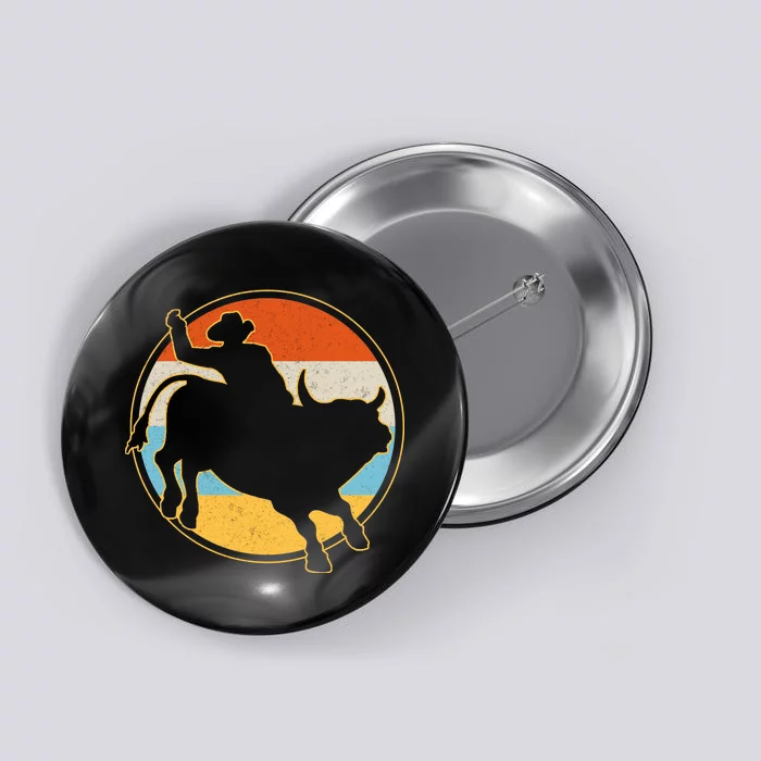 Vintage Bull Riding Rodeo Button