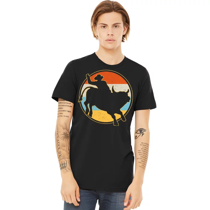 Vintage Bull Riding Rodeo Premium T-Shirt