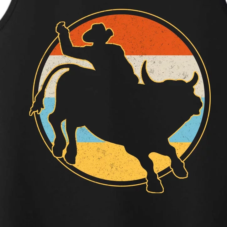 Vintage Bull Riding Rodeo Performance Tank