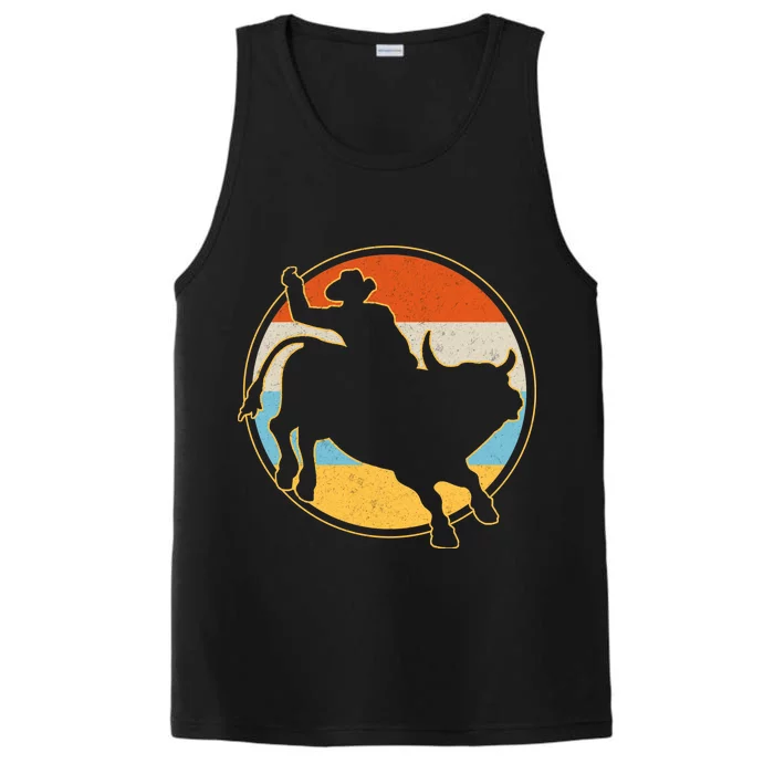 Vintage Bull Riding Rodeo Performance Tank