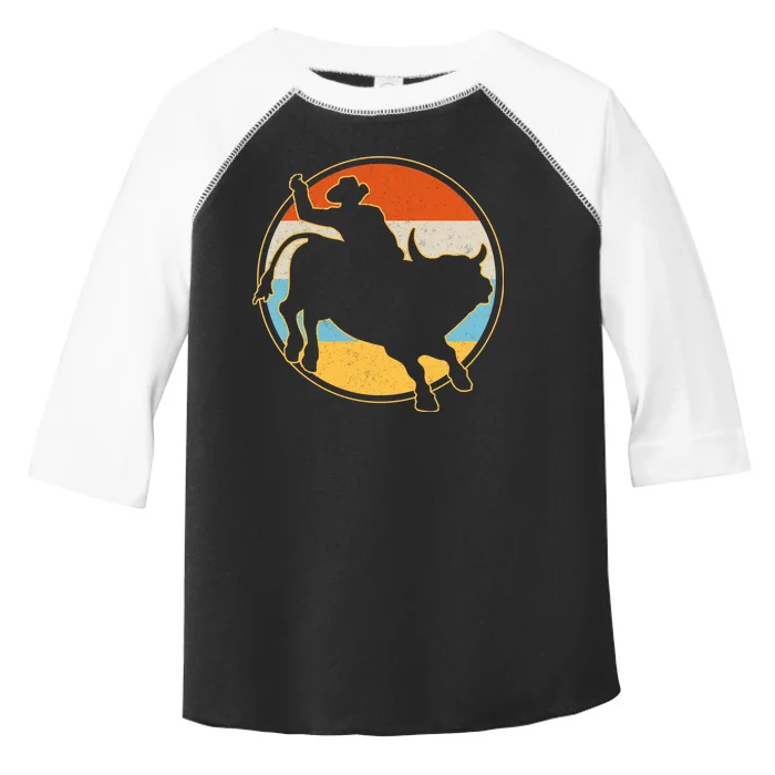 Vintage Bull Riding Rodeo Toddler Fine Jersey T-Shirt