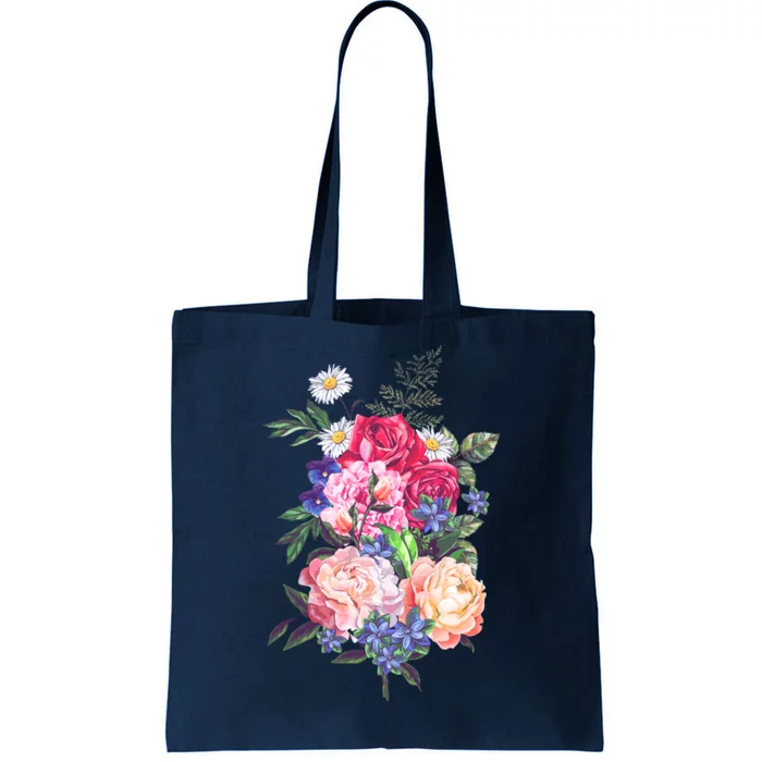 Vintage Bunch Bouquet of Flowers Tote Bag