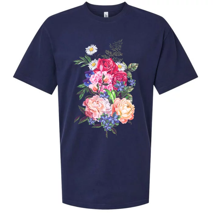 Vintage Bunch Bouquet of Flowers Sueded Cloud Jersey T-Shirt