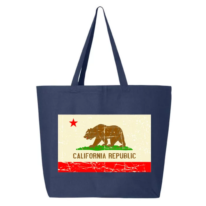 Vintage California Republic Flag 25L Jumbo Tote