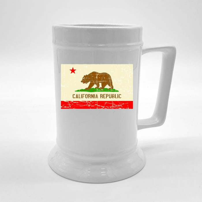 Vintage California Republic Flag Front & Back Beer Stein