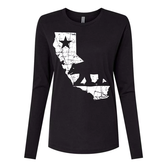 Vintage California Republic State Bear Womens Cotton Relaxed Long Sleeve T-Shirt