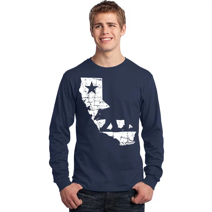 Vintage California Republic State Bear Tall Long Sleeve T-Shirt