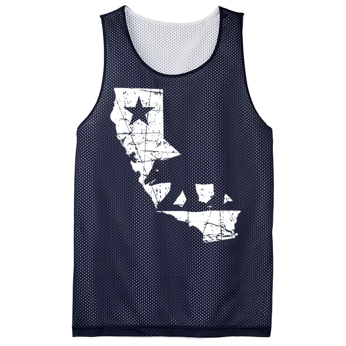 Vintage California Republic State Bear Mesh Reversible Basketball Jersey Tank