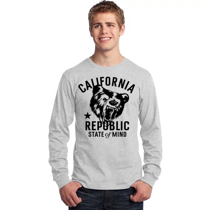 Vintage California Republic State Of Mind Tall Long Sleeve T-Shirt