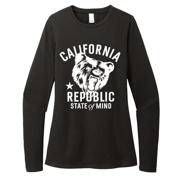 Vintage California Republic State Of Mind Womens CVC Long Sleeve Shirt