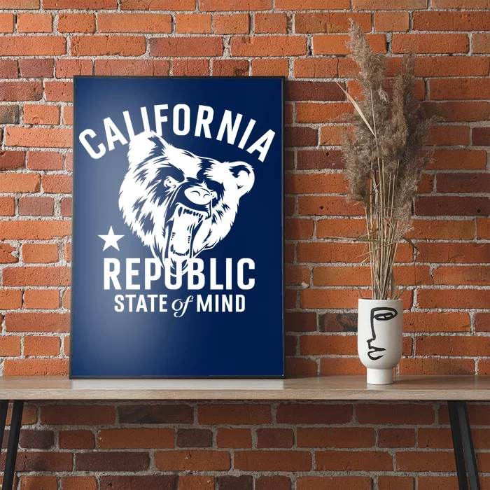 Vintage California Republic State Of Mind Poster