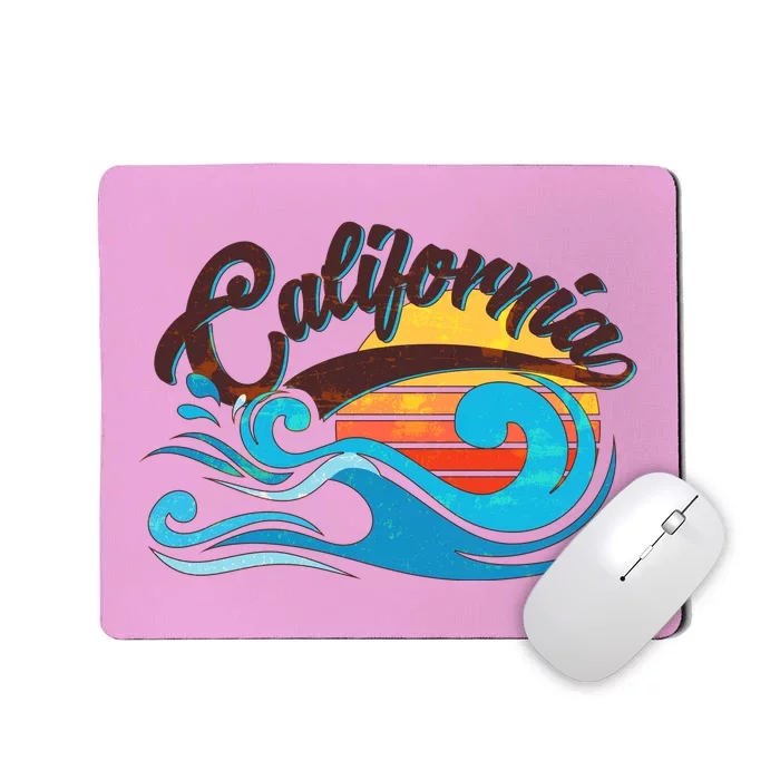 Vintage California Wave Logo Mousepad