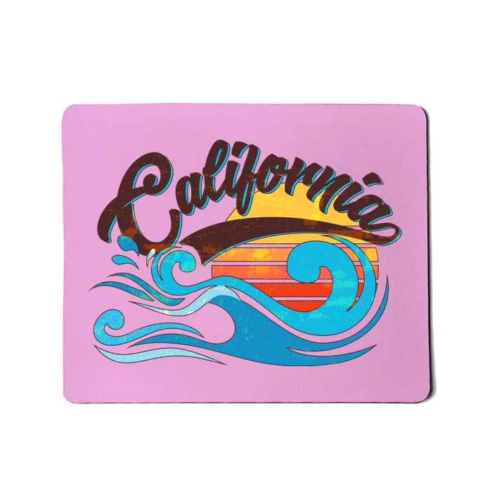 Vintage California Wave Logo Mousepad