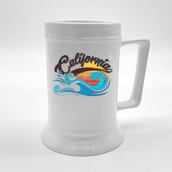 Vintage California Wave Logo Front & Back Beer Stein