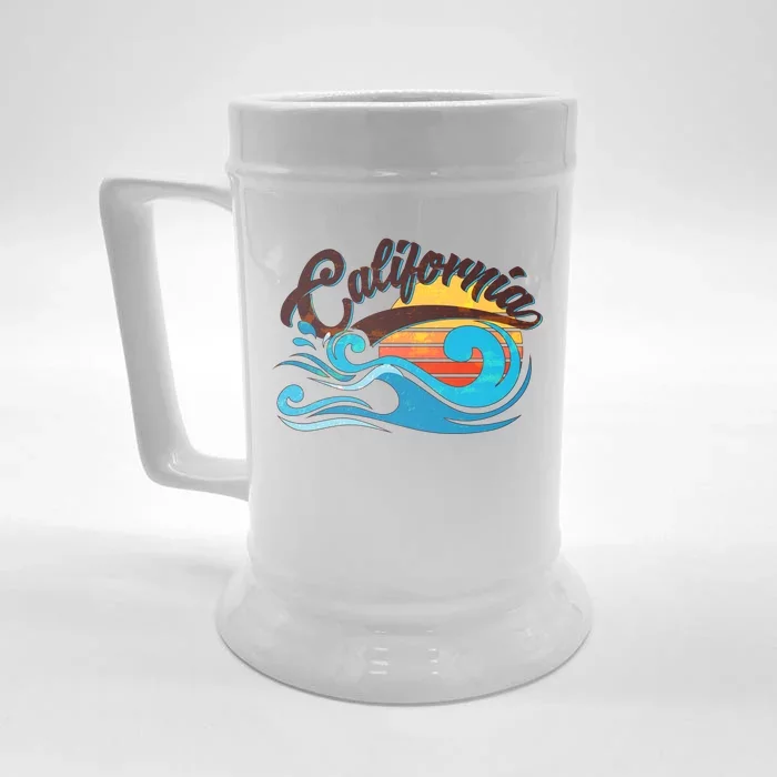 Vintage California Wave Logo Front & Back Beer Stein