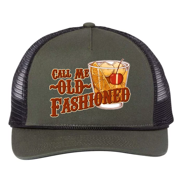 Vintage Call Me Old Fashioned Retro Rope Trucker Hat Cap