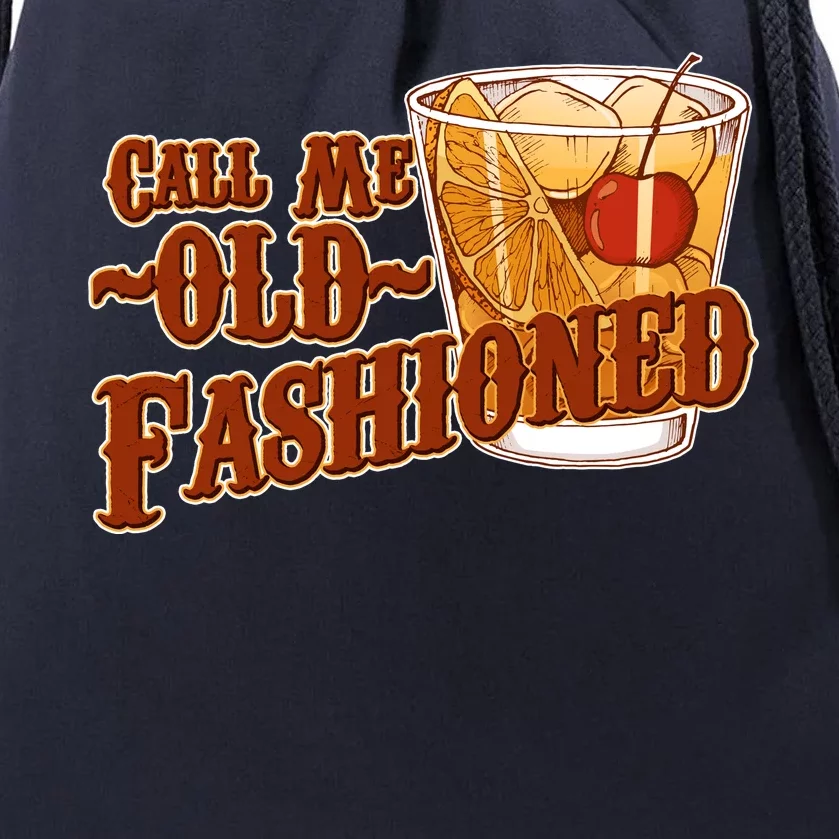 Vintage Call Me Old Fashioned Drawstring Bag