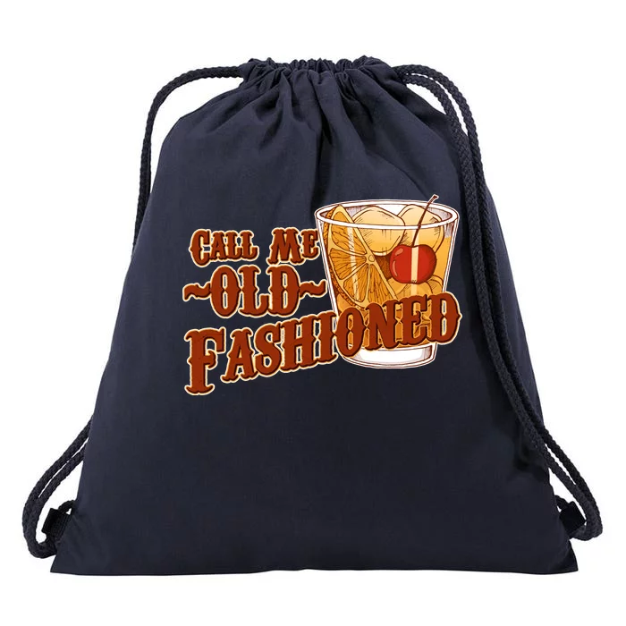 Vintage Call Me Old Fashioned Drawstring Bag