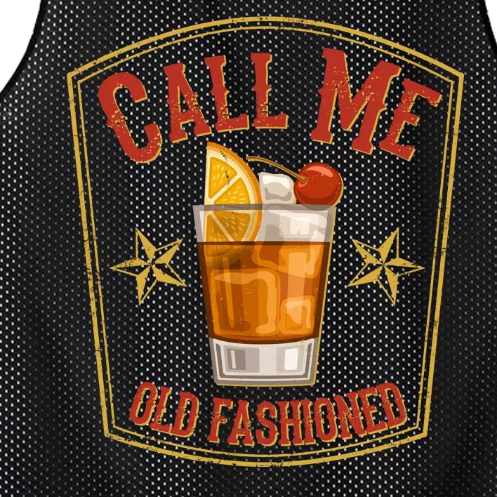 Vintage Call Me Old Fashioned Whiskey Mesh Reversible Basketball Jersey Tank