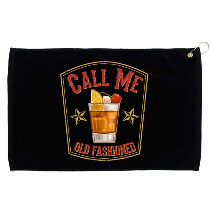 Vintage Call Me Old Fashioned Whiskey Grommeted Golf Towel