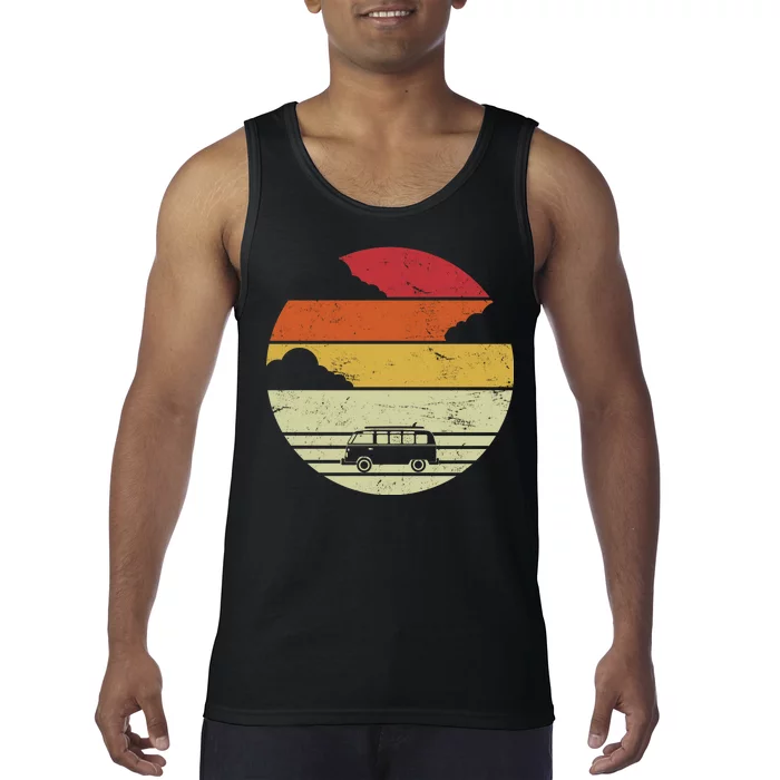 Vintage Camping Sunset Tank Top