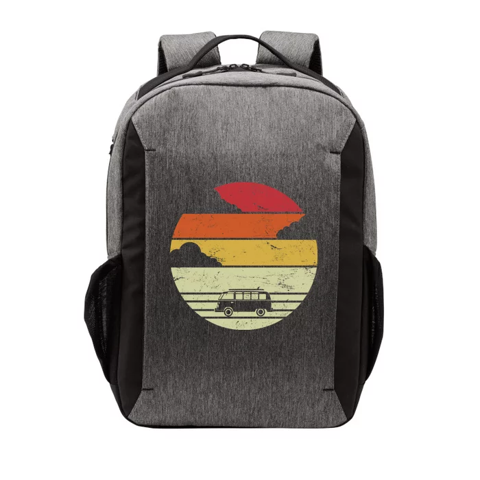 Vintage Camping Sunset Vector Backpack