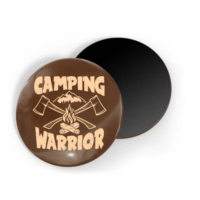 Vintage Camping Warrior Lumberjack Axes Magnet