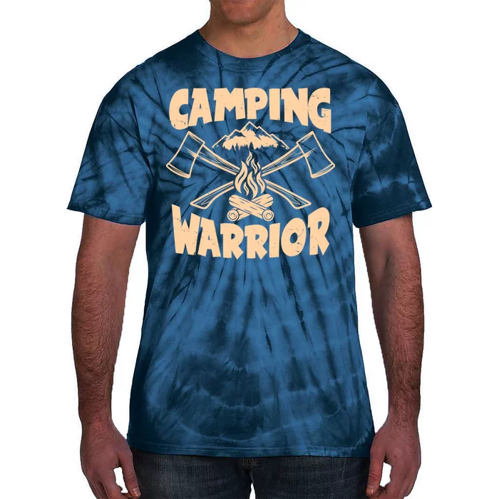 Vintage Camping Warrior Lumberjack Axes Tie-Dye T-Shirt