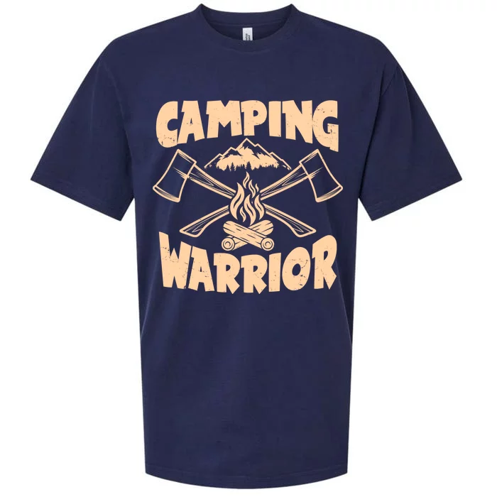 Vintage Camping Warrior Lumberjack Axes Sueded Cloud Jersey T-Shirt