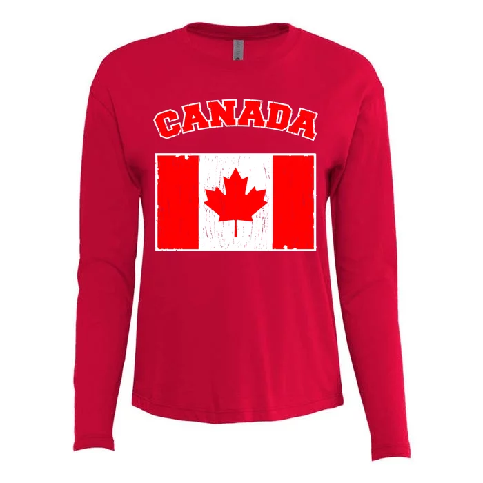 Vintage Canada Womens Cotton Relaxed Long Sleeve T-Shirt