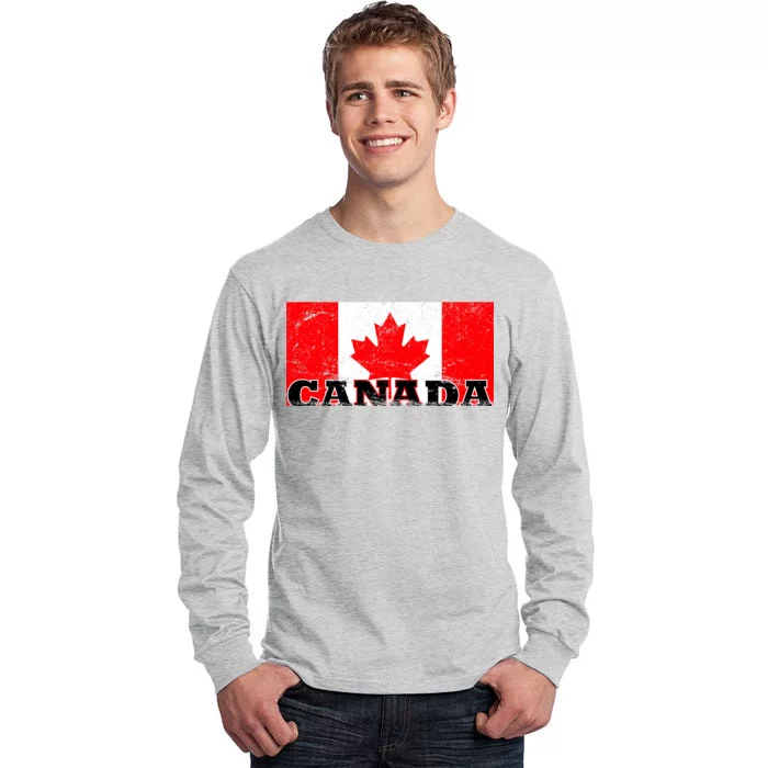 Vintage Canadian Flag Canada Tall Long Sleeve T-Shirt