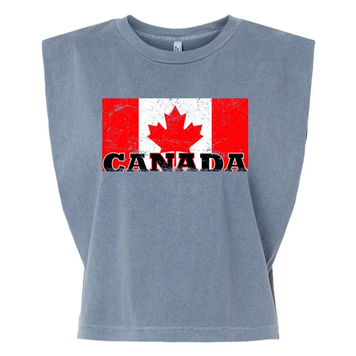 Vintage Canadian Flag Canada Garment-Dyed Women's Muscle Tee