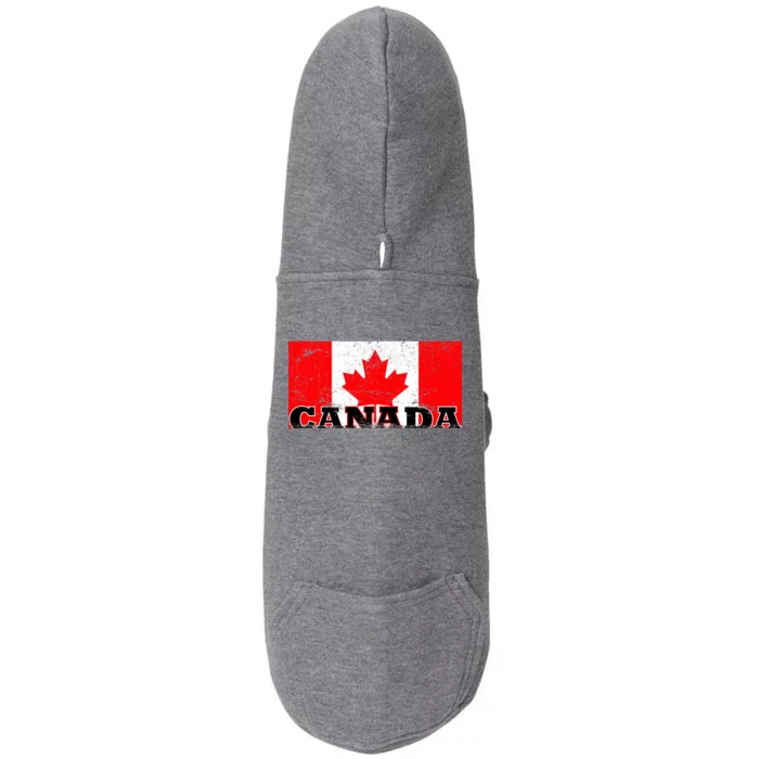 Vintage Canadian Flag Canada Doggie 3-End Fleece Hoodie