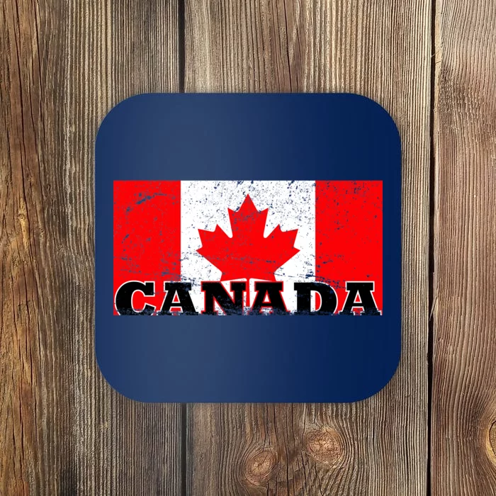 Vintage Canadian Flag Canada Coaster