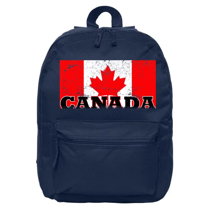 Vintage Canadian Flag Canada 16 in Basic Backpack