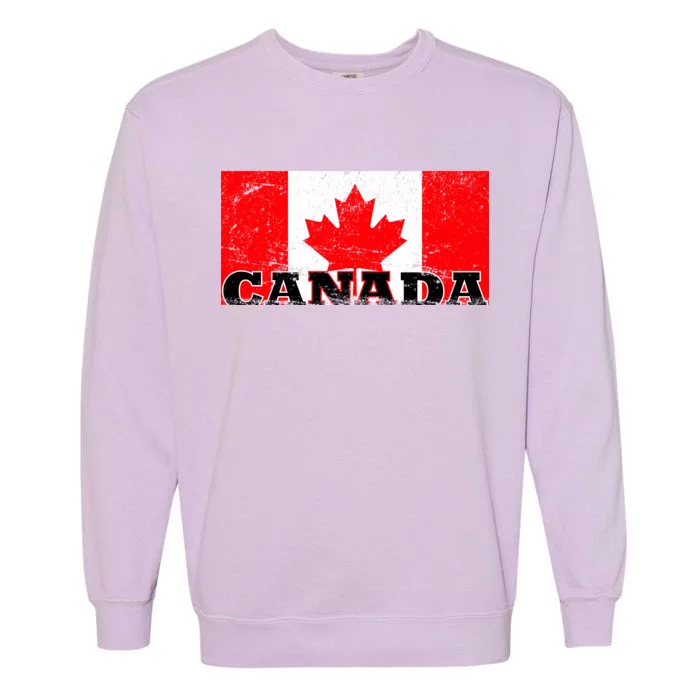 Vintage Canadian Flag Canada Garment-Dyed Sweatshirt