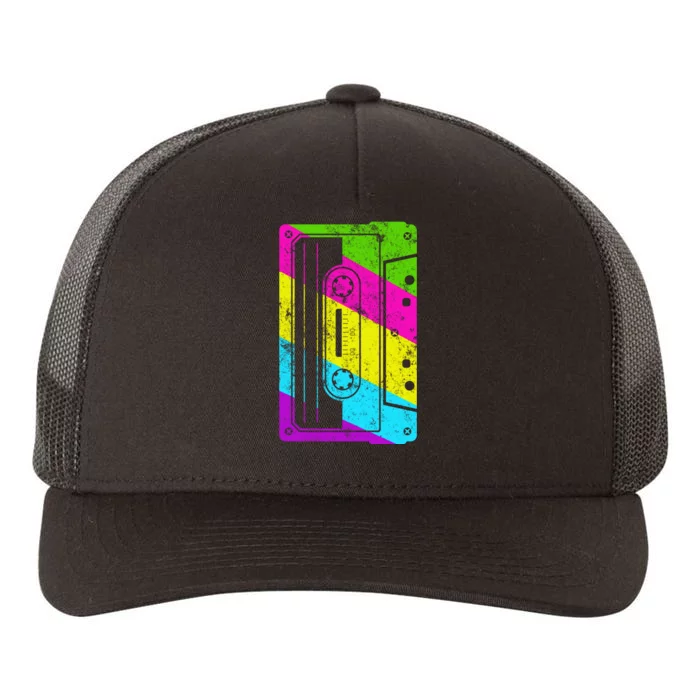 Vintage Cassette Tape 80s Yupoong Adult 5-Panel Trucker Hat