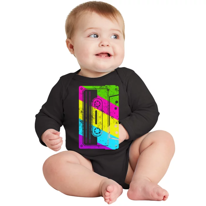 Vintage Cassette Tape 80s Baby Long Sleeve Bodysuit