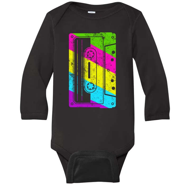 Vintage Cassette Tape 80s Baby Long Sleeve Bodysuit