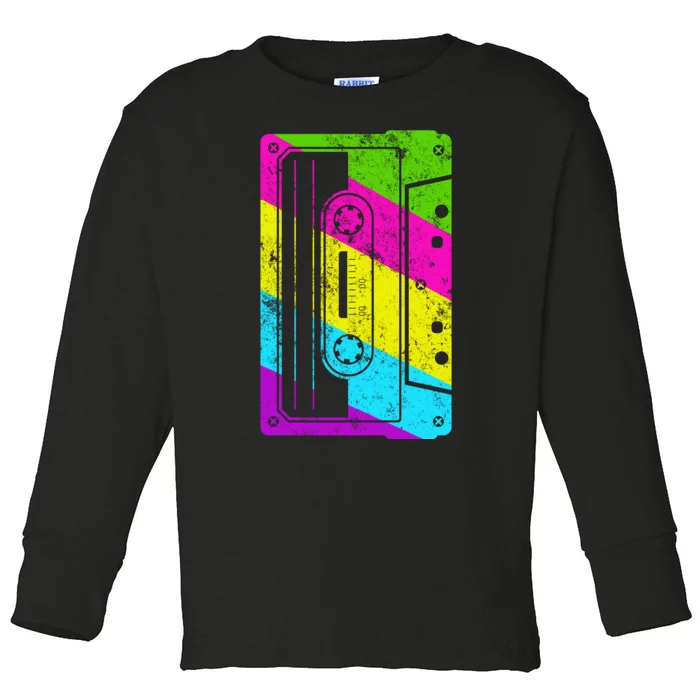 Vintage Cassette Tape 80s Toddler Long Sleeve Shirt