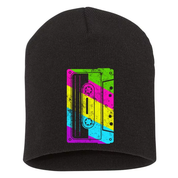 Vintage Cassette Tape 80s Short Acrylic Beanie