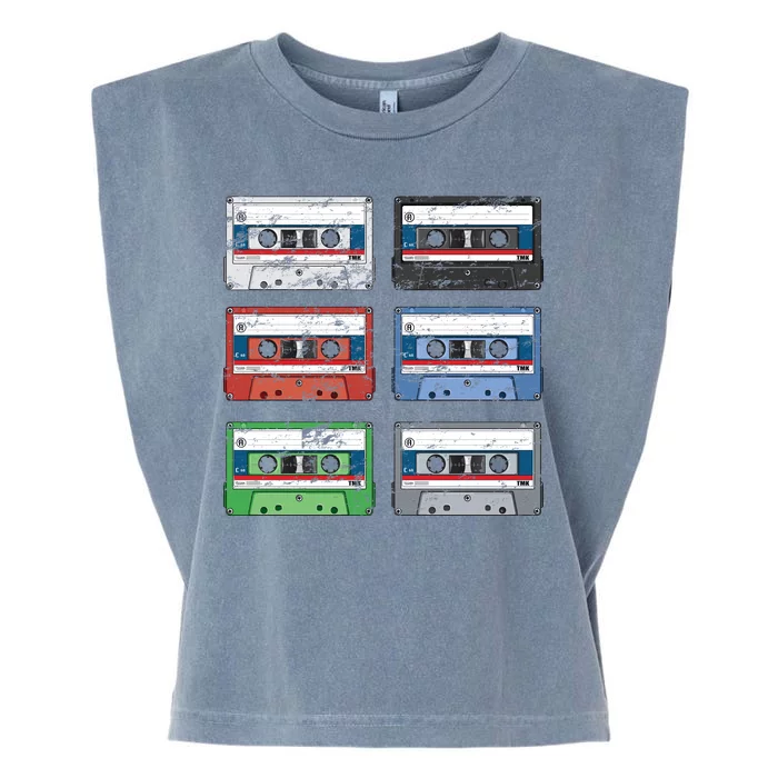 Vintage Cassette Tapes Garment-Dyed Women's Muscle Tee